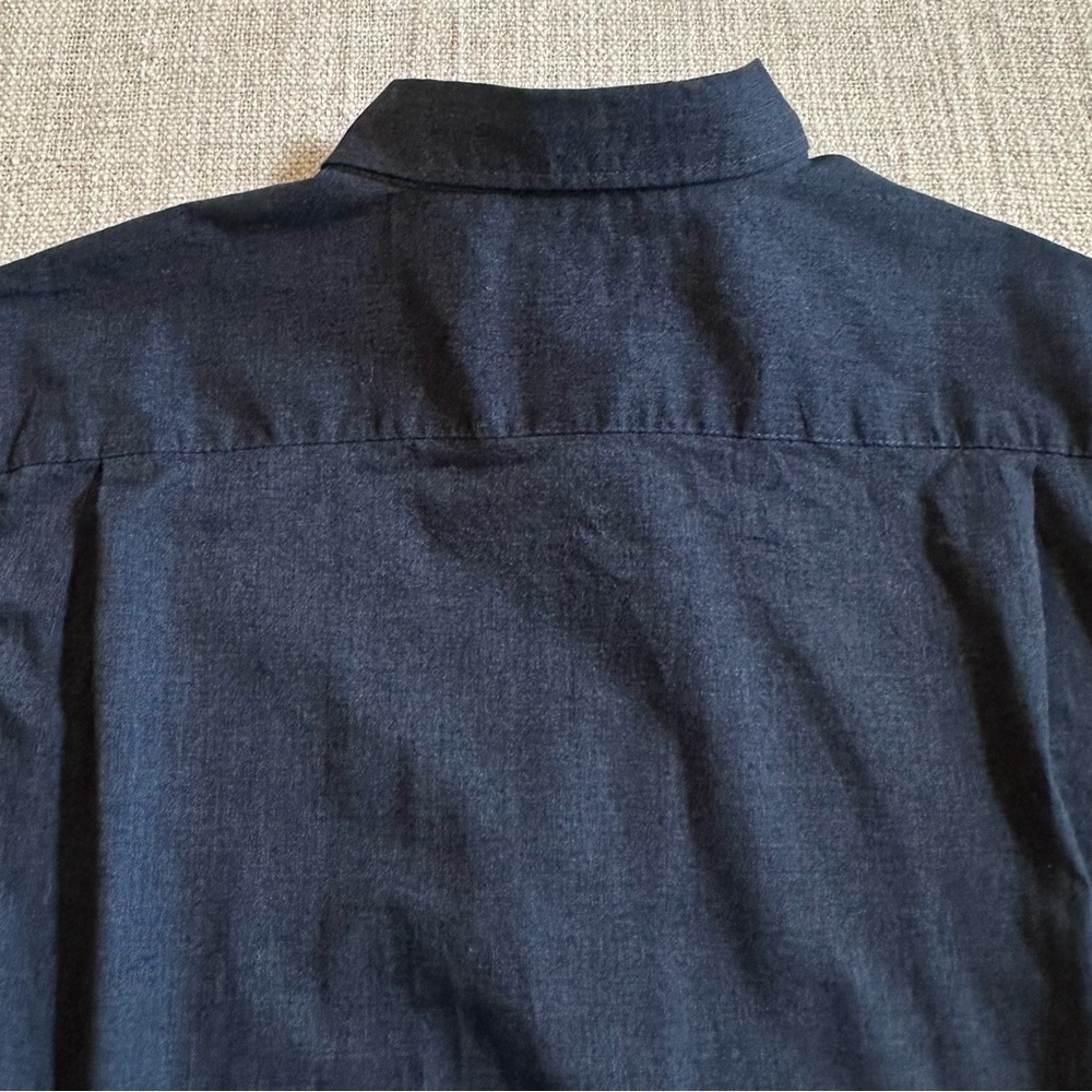 OLD NAVY Everyday Shirt Long Sleeve Regular Fit Top Button Down Navy Men's M - Picture 8 of 13